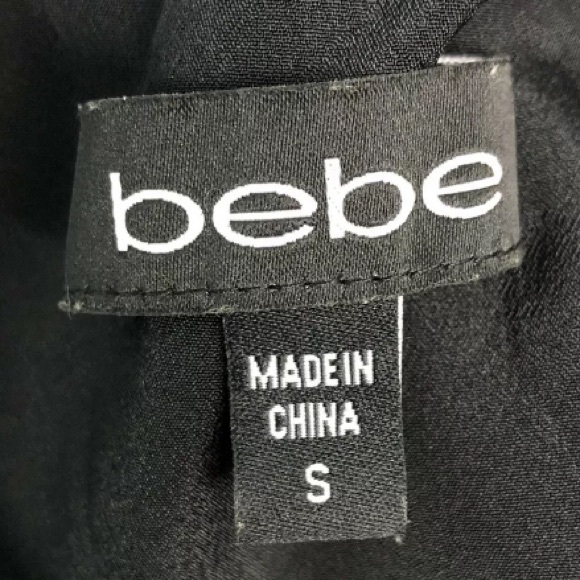 Bebe Silk Color Block Button Shirt Sheath Dress - Picture 6 of 8